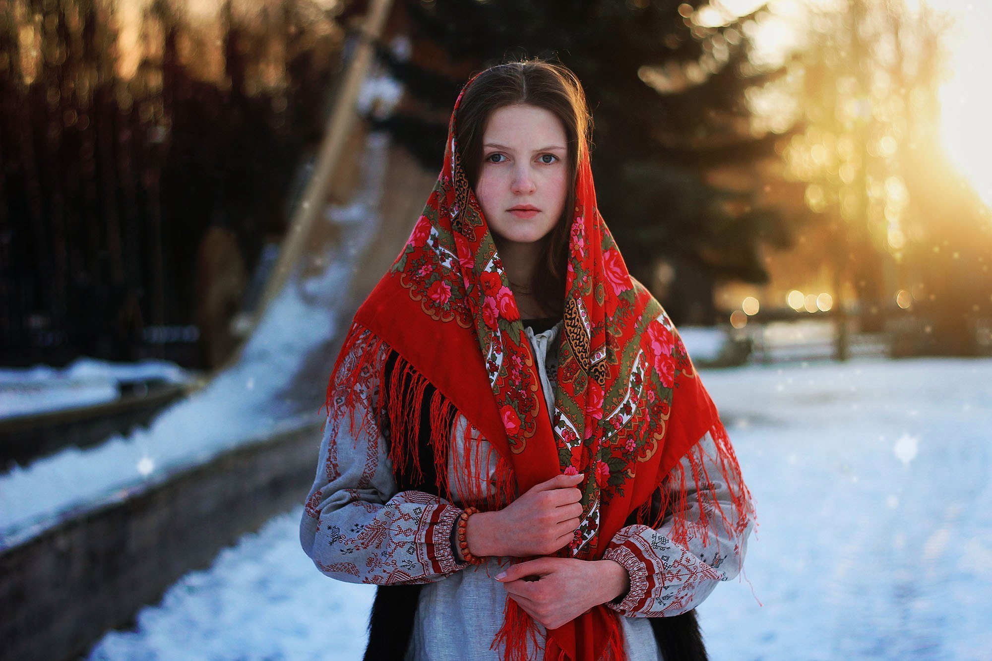 Girls in Slavic costumes in Sialkot