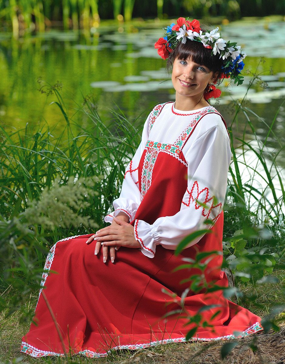 Beautiful girl Girls in Slavic costumes in Sialkot